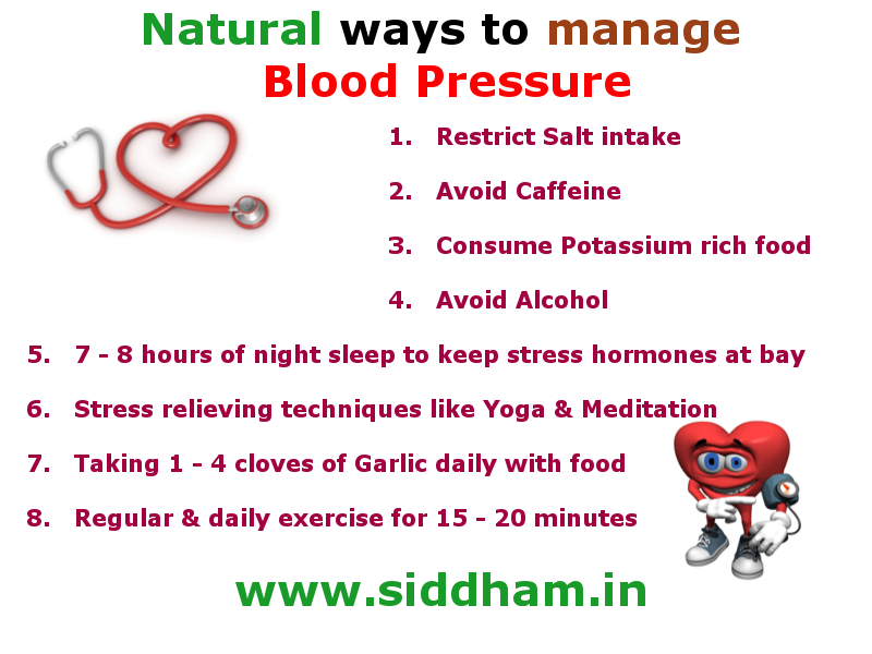 Natural methods to manage Blood Pressure